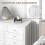 Commode - HELLOSHOP26 - 79 x 39,5 x 80,5 cm - Blanc - 5 tiroirs - Ouverture silencieuse 3