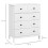 Commode - HELLOSHOP26 - 5 tiroirs - Noir - 74 x 40 x 91 cm - Anti-basculement 2