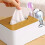 Rectangular Tissue Box, Multifunctional Tissue Box with 2 Compartments, Beautiful Material, Tissue Dispenser 2