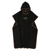(black) Beach Towel Poncho Bath Hooded Quick Dry Bathrobe Swimming Towel