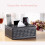 Tissue Box - ZULBCEO - Rectangular - PU Leather - 23.5 x 15 x 9.5 cm - Black/White 5