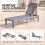 Outsunny Tumbona Gris 191 x 55 x 35.5 cm 6