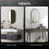 Homcom Espejo de Baño Negro 60 x 90 x 3 cm 2
