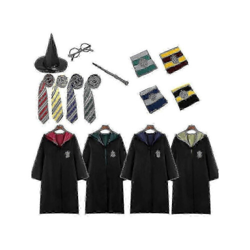 (Green, 155CM) 6pc Set Magic Wizard Cosplay Fancy Dress H