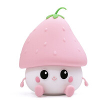 Cute Strawberries Night Light,Cute Night Light Night Light,Rechargeable Night Light for Bedroom, Lamp Room Decor,