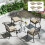 Outsunny Cojines para Silla Marrón 48 x 48 x 10 cm 3
