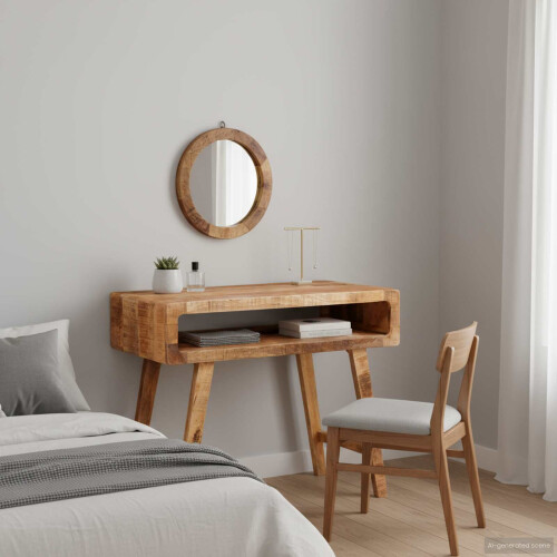 VidaXL vidaXL Dressing Table Brown 90 x 76 x 45 cm Solid Mango Wood