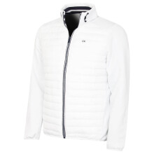 (L, White) Calvin Klein Mens 2026 CK Hybrid Insulate Lightweight Golf Jacket
