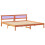 VidaXL vidaXL Bed Frame with Headboard Wax Brown 200 x 200 cm Solid Pine Wood 2