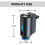Smart car fragrance diffuser – 3 adjustable modes, 3 essential oils included (long-lasting), 2