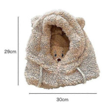 (Beige) Winter Hat Facial Neck Warmer Mask, Balaclava Wind-resistant Winter Face Mask