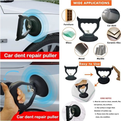 Bodywork Suction Cup - Dent Puller - Paintless Dent Repair - Black - 133x111x61mm 2