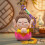 Mini Buddha Keychain Cute Pendant for Bag Hands Openable Plush Toy Gift 4