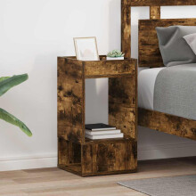 vidaXL End Table 2 pcs Smoked Oak 30 x 30 x 56 cm Engineered Wood