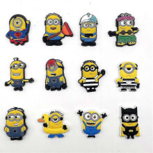 12pcs Minions Despicable Me Shoe Charms, Clog Croc Shoes Diy Decor Sandals Accessories Fans Kids Adults Party Favors Y