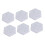 6 Eck Akustikplatten 12 Stk. 14x12x7cm Silber 1