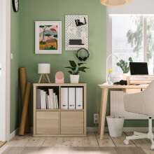 IKEA KALLAX Shelving Unit with 2 Doors 77x77cm