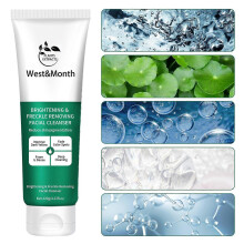 Brightening Facial Cleanser for Acne-Prone Skin - Freckle-Removing, Moisturizing, Gentle Deep Clean with Niacinamide & Asiaticum Extract - 120g