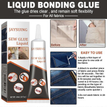 Strong Fabric Repair Glue - Eco-Friendly Quick-Dry Adhesive for Clothes, Jeans, Shoes & More - Durable, Breathable, 50ml