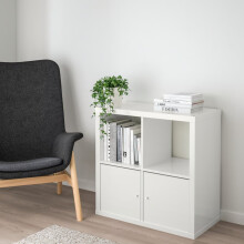 IKEA KALLAX Shelving Unit with 2 Doors 77x77cm