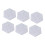 6 Eck Akustikplatten 12 Stk. 14x12x7cm Silber 2
