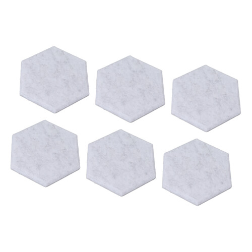 6 Eck Akustikplatten 12 Stk. 14x12x7cm Silber 1