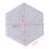 6 Eck Akustikplatten 12 Stk. 14x12x7cm Silber 9