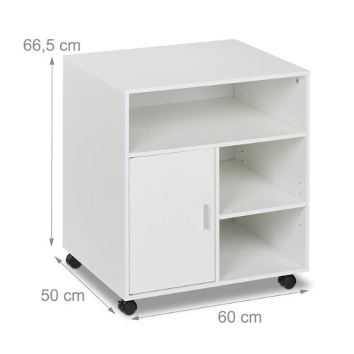 Caisson bureau mobile - HELLOSHOP26 - 40x45x70 cm - 5 compartiments - Roues 360 (2 freins) - Plateaux réglables