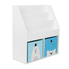 Biblioteca para crianças prateleira de livros aberta 79 x 72 x 30,5 cm em MDF