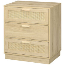 Comò 3 cassetti mobile di stoccaggio 60 x 38 x 69 cm anti ribaltamento scandinavo