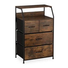 Comò 4 cassetti stile industriale moderno 100 x 40 x 80 cm grande spazio di