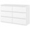 Commode de rangement 120 x 39 x 75 cm 6 tiroirs sans poignées gain de 1