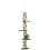 Arbre à chat - HELLOSHOP26 - Poteau réglable 202-242 cm - 4 plateformes - Fixation plafond - Vert 1
