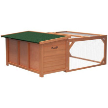 Gaiola externa para coelhos 125,5 x 100 x 49 cm abertura superior telhado impermeável design