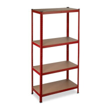 Scaffale di stoccaggio a carico pesante 150 x 70 x 30 cm con 4 livelli regolabili