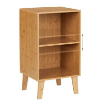 Bibliothèques étagère - HELLOSHOP26 - 13_0013851 - Bambou naturel - 80x30x100 cm - Compartiments réglables