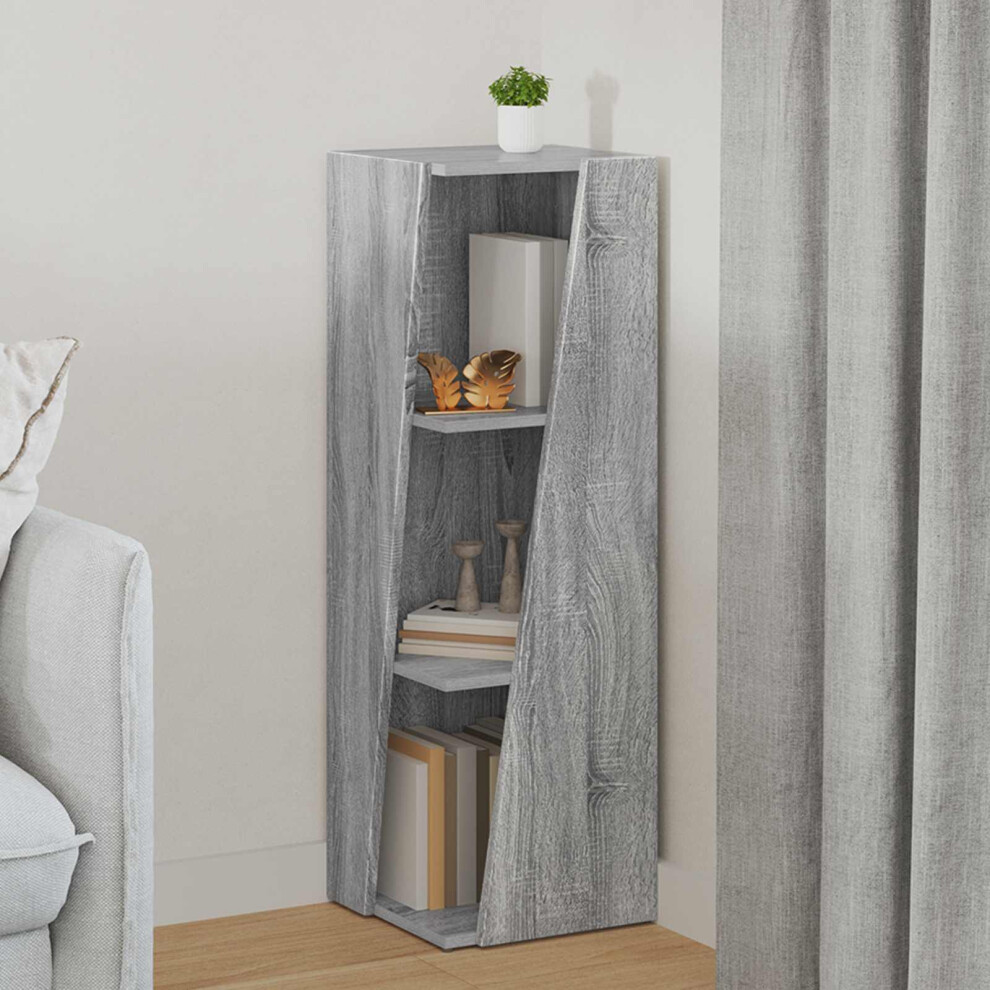 Vidaxl Side Shelf Grey Sonoma 33 X 32 X 100.5 Cm Engineered Wood