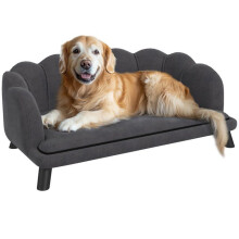 Canapé para perro concha 98 x 60 x 35 cm cojín suave desenfundable diseño contemporáneo