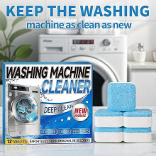 (24Packs) Washing Machine Cleaner Tablets, Deep Cleaning Descaler for HE Front Load & Top Load Washer, Removes Odor, Grime and Residue, Septic Safe