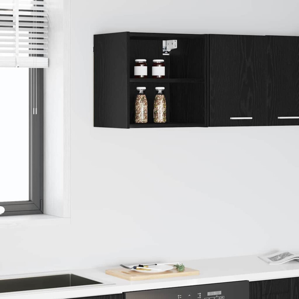 Vidaxl Hanging Cabinet Black Oak 40 X 29.5 X 40 Cm Engineered Wood 8721359453003