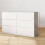 Commode de rangement 120 x 39 x 75 cm 6 tiroirs sans poignées gain de 3