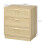 Commodes - HELLOSHOP26 - Commode 3 tiroirs - 60x38x69 cm - Façades cannage rotin - Système anti-basculement 2