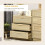 Commodes - HELLOSHOP26 - Commode 3 tiroirs - 60x38x69 cm - Façades cannage rotin - Système anti-basculement 3
