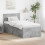 VidaXL vidaXL Bed Frame Concrete Grey 75 x 190 cm Engineered Wood 1