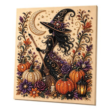 (model C) Halloween Ghost Pearl Art DIY Kit for Adults Spooky Cute Diamond Painted Crafts with Pearl Beads Fall Home Wall Decor