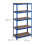 Zware belasting rekken - HELLOSHOP26 - 180 x 90 x 45 cm - Blauw - 5 verstelbare niveaus - Belastbaarheid 1325 kg 3