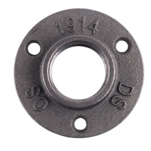 1 Inches Malleable Cast Iron Pipe Flange, Industrial Pipe Flanges for Threaded Black Pipes and Fittings 1 Pcs