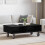 VidaXL vidaXL Side Table with Wheels Black Oak 90 x 50 x 30 cm 1