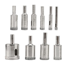 Diamond Drill Bits Set, 10 PCS Diamond Hole Saw Set, Glass Drill Bit for Ceramic Tile Porcelain Marble Granite Bottles