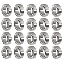 20Pcs MR106-ZZ Bearing 6 x 10 x 3mm Metal Shielded Bearing Pre-Lubricated with Grease Radial Bearing